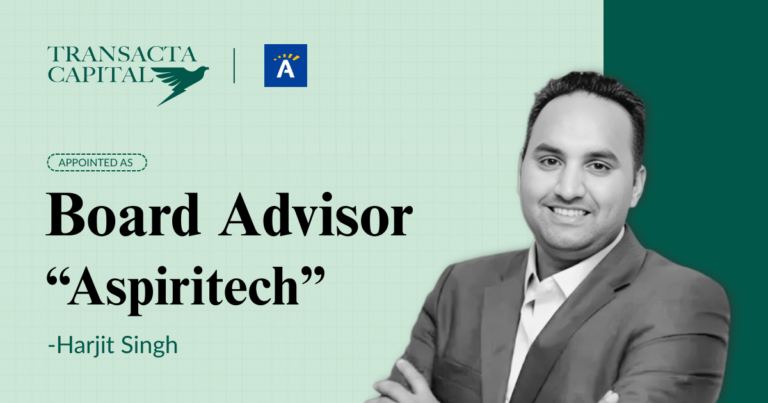 Read more about the article Transacta Capital Founder and CEO Harjit Singh Appointed to Aspiritech Advisory Board